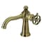 Kingston Brass KS3543RKX Single-Handle Bathroom Faucet with Push Pop-Up, Antique Brass KS3543RKX - alternate 1